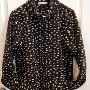 CUT LOOSE Boiled Wool Coat Black Polka Dot REDUCED